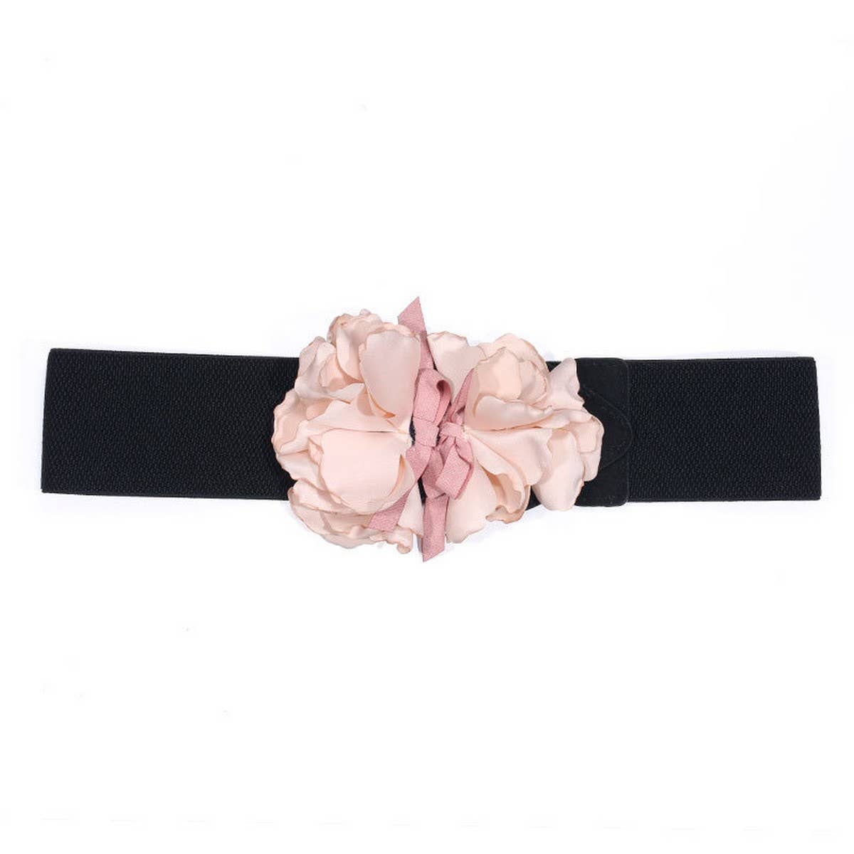 FLORAL WIDE ELASTIC WAIST BELT FOR SUMMER DRESS_CWMM6409