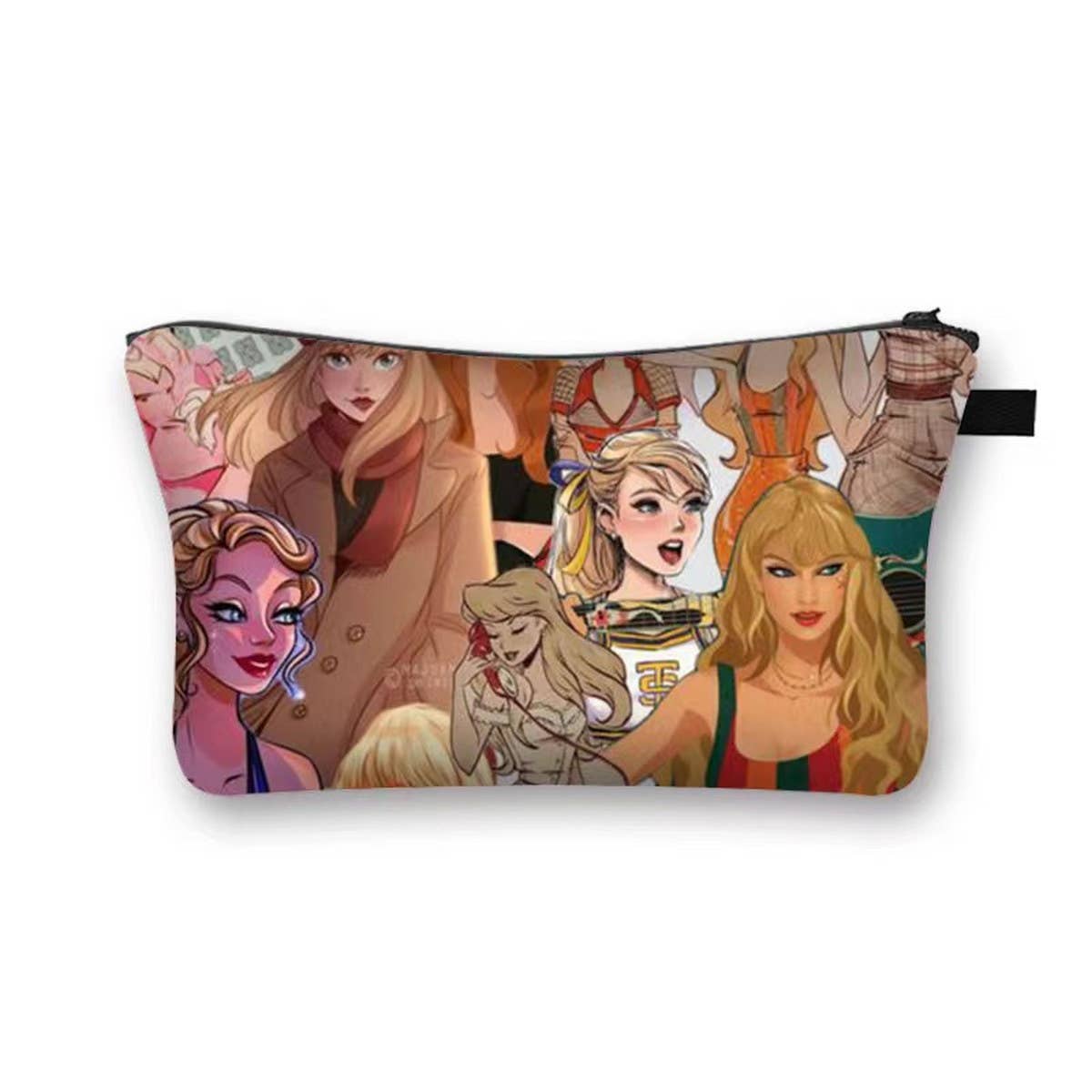 STYLISH PATTERNED WATERPROOF LINEN COSMETIC BAG_CWAB2257