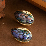 COLORFUL NATURAL ABALONE SILVER NEEDLE EARRINGS_CWMM4294