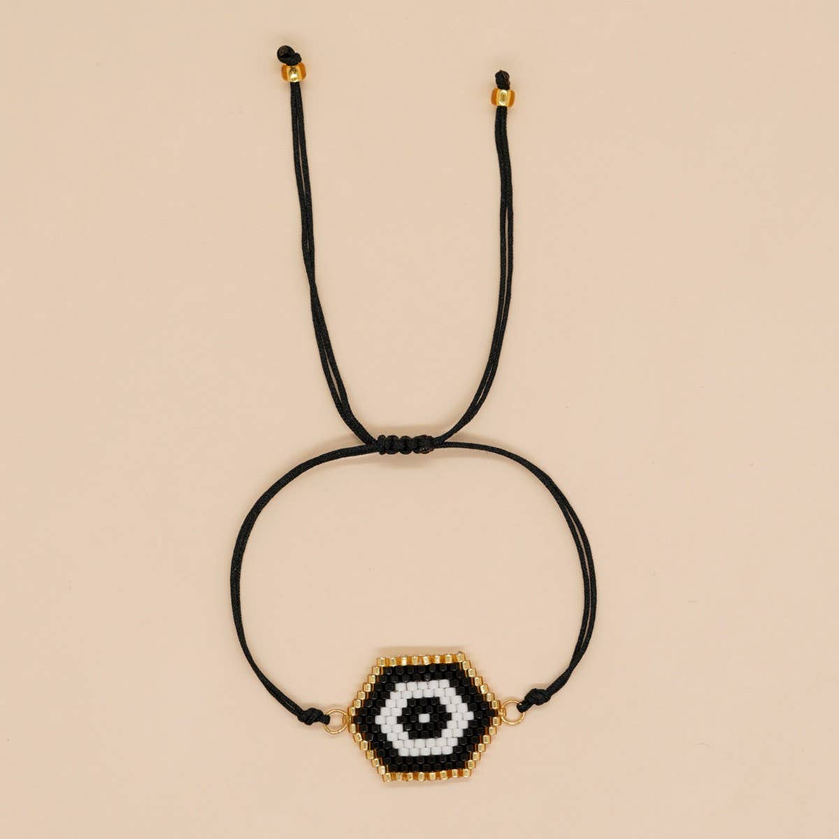 COLORFUL 3 ROW RICE BEAD BRAIDED BRACELET_CWMM3846