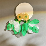 BOHO TASSEL FLOWER EARRINGS HANDMADE CHIC DESIGN_CWMM6283