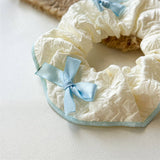 CREAM COLOR HIGH ELASTIC LACE HAIR TIE_CWAHA1351