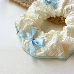 CREAM COLOR HIGH ELASTIC LACE HAIR TIE_CWAHA1351