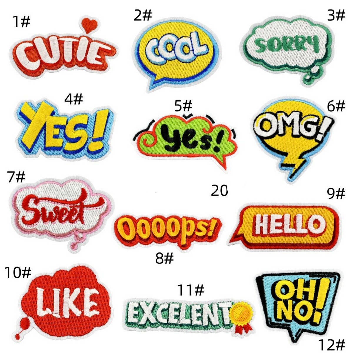 FUNNY TEXT PATCH EMBROIDERED CLOTH PATCH_CWMM4051