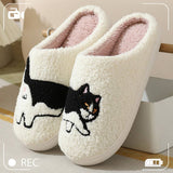 CUTE CARTOON KITTEN WINTER WARM COTTON SLIPPERS_CWMM3064