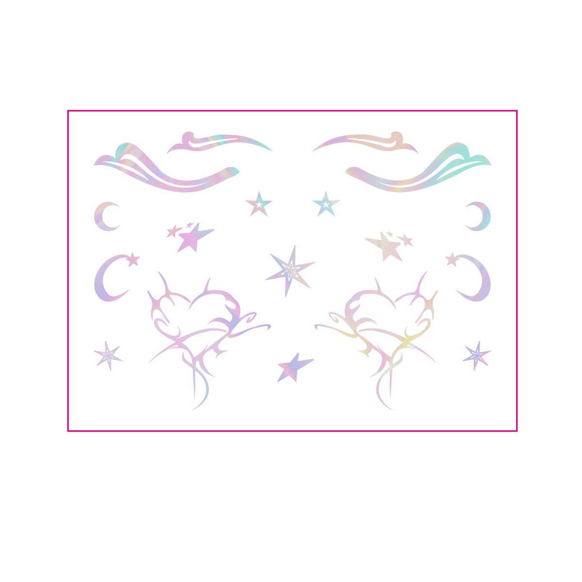 HOLOGRAPHIC EYELINER TATTOOS BUTTERFLY MAKEUP_CWMM8392