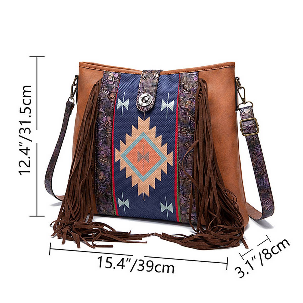 BOHEMIAN HAND WOVEN FLOWING BEARD SHOULDER BAG_CWAB2579