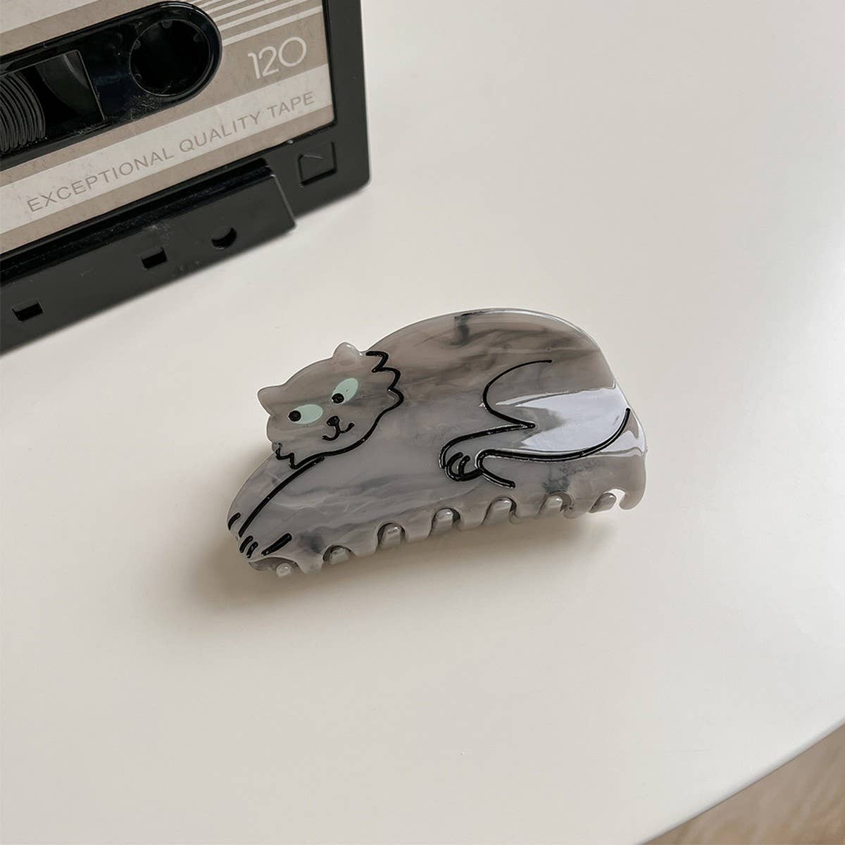 Cute Cat Acetate Hair Claw Clip For Women