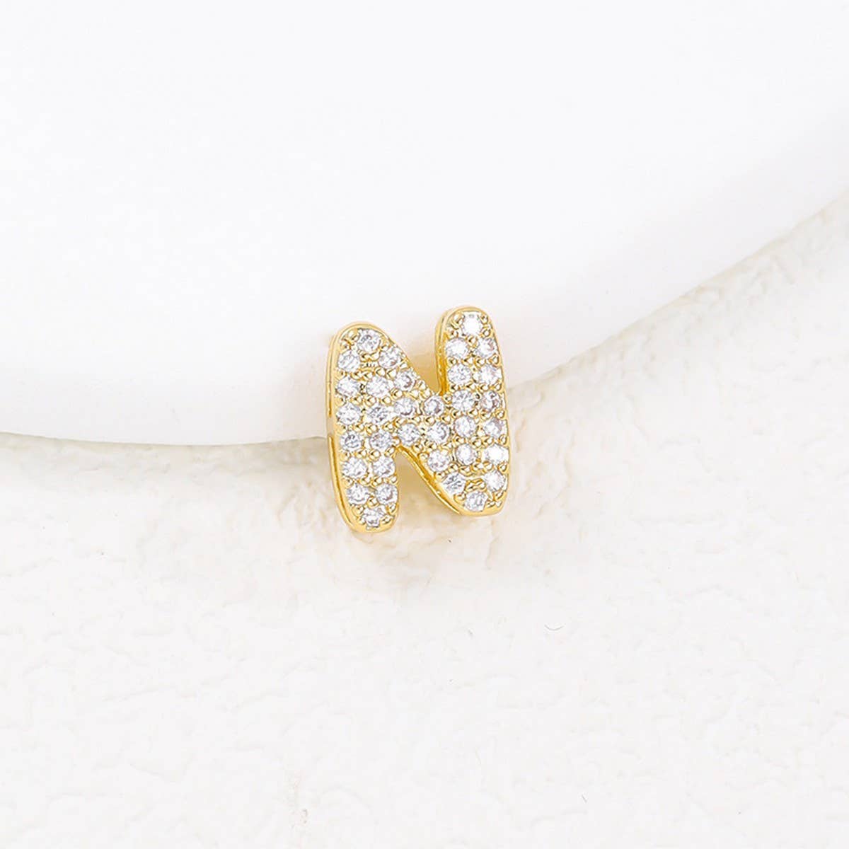 Tiny Zirconia Pendant 26 Letters Necklace_Cwmm5863