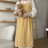 PLAID APRON FOUR COLOR CAFE WORK APRON_CWMM5813