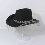 DIAMOND FRINGE WESTERN COWBOY HAT FOR PARTY_CWAH3648