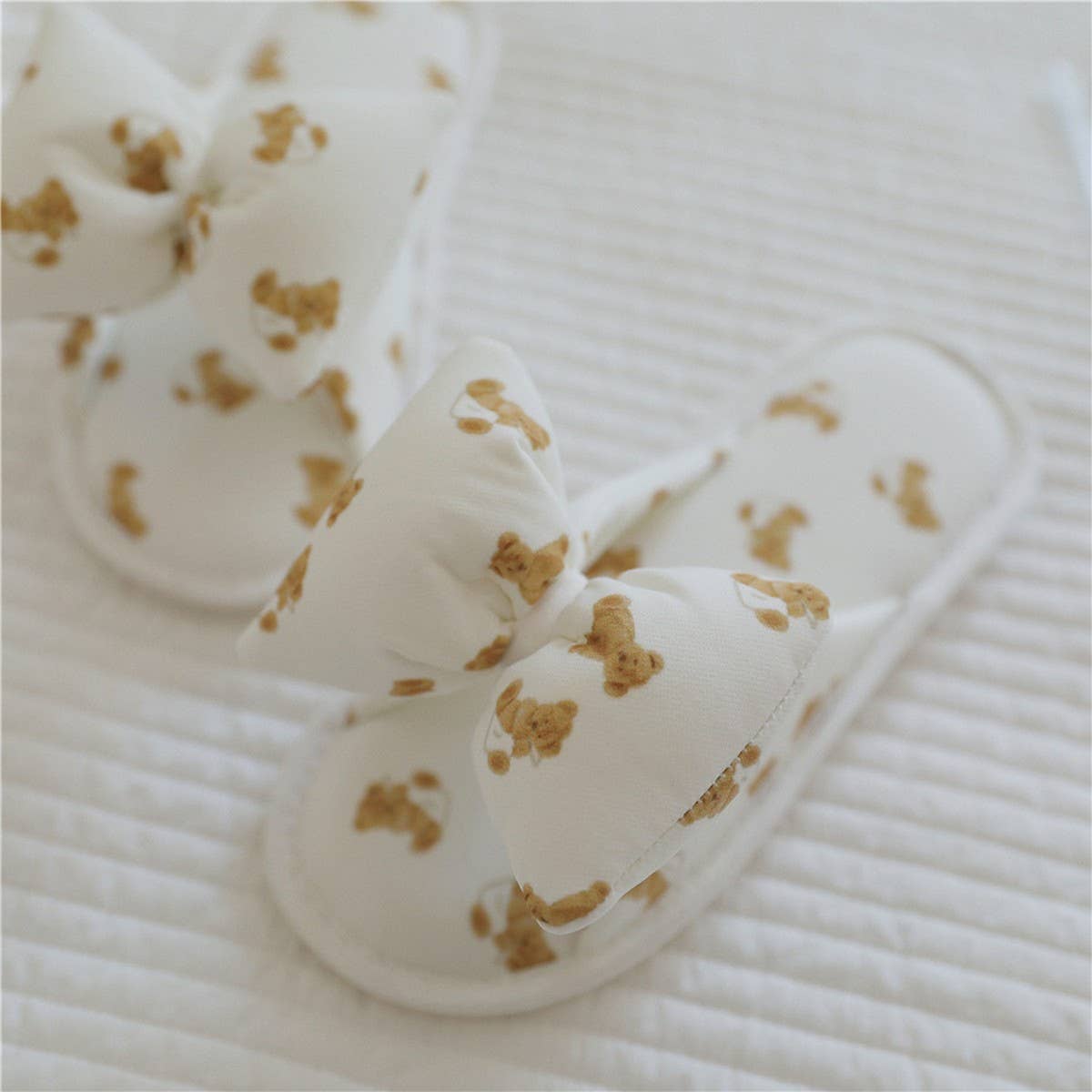 NEW BEAR BOWKNOT HOME SLIPPERS FOR WOMEN_CWMM2974