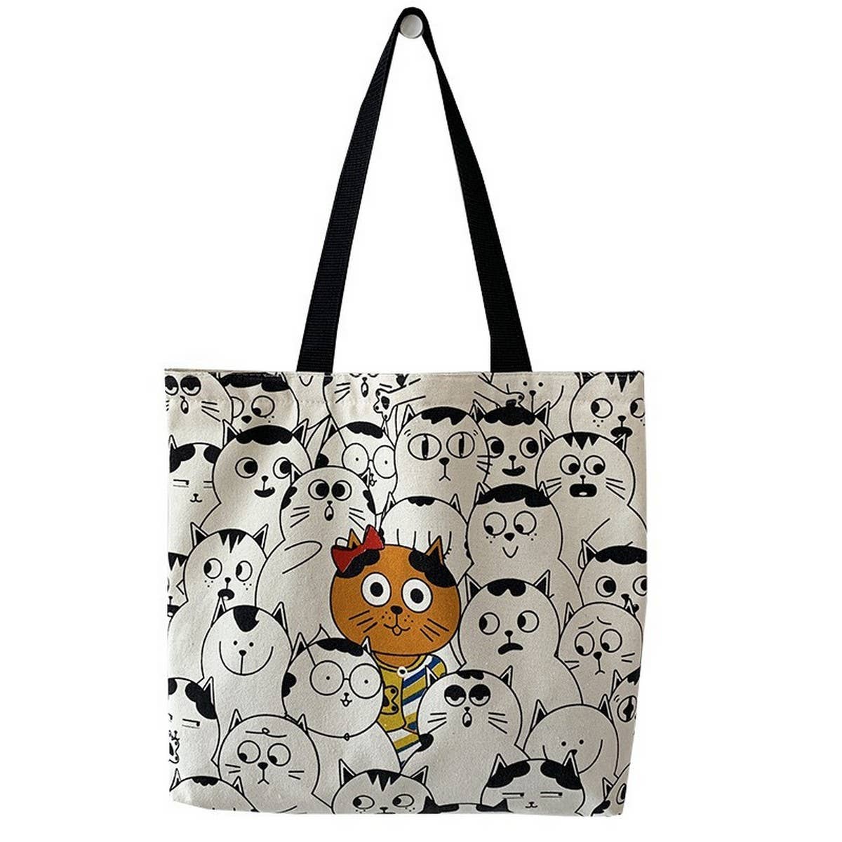 CANVAS TOTE BAGS WITH ADORABLE ANIMAL PRINT_CWAB2046