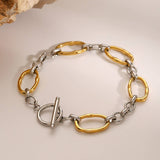 COLORBLOCK STAINLESS STEEL BRACELET INS STYLE_CWAJE4657