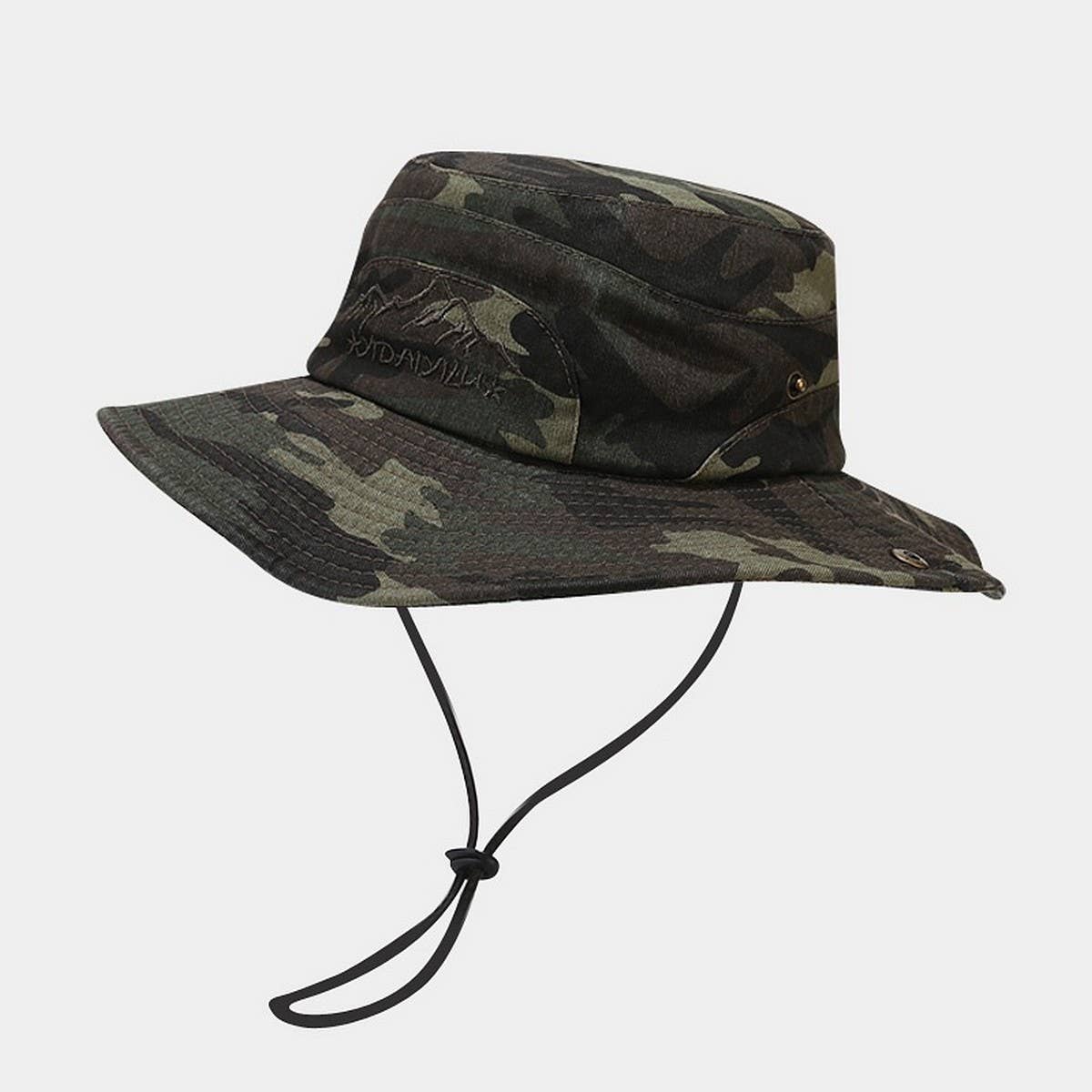 EMBROIDERED CAMOUFLAGE SUN HAT UV PROTECTION_CWAH3830