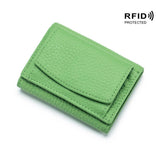 SHORT RFID COIN POCKET WALLET MINI LEATHER WALLET_CWAB3700