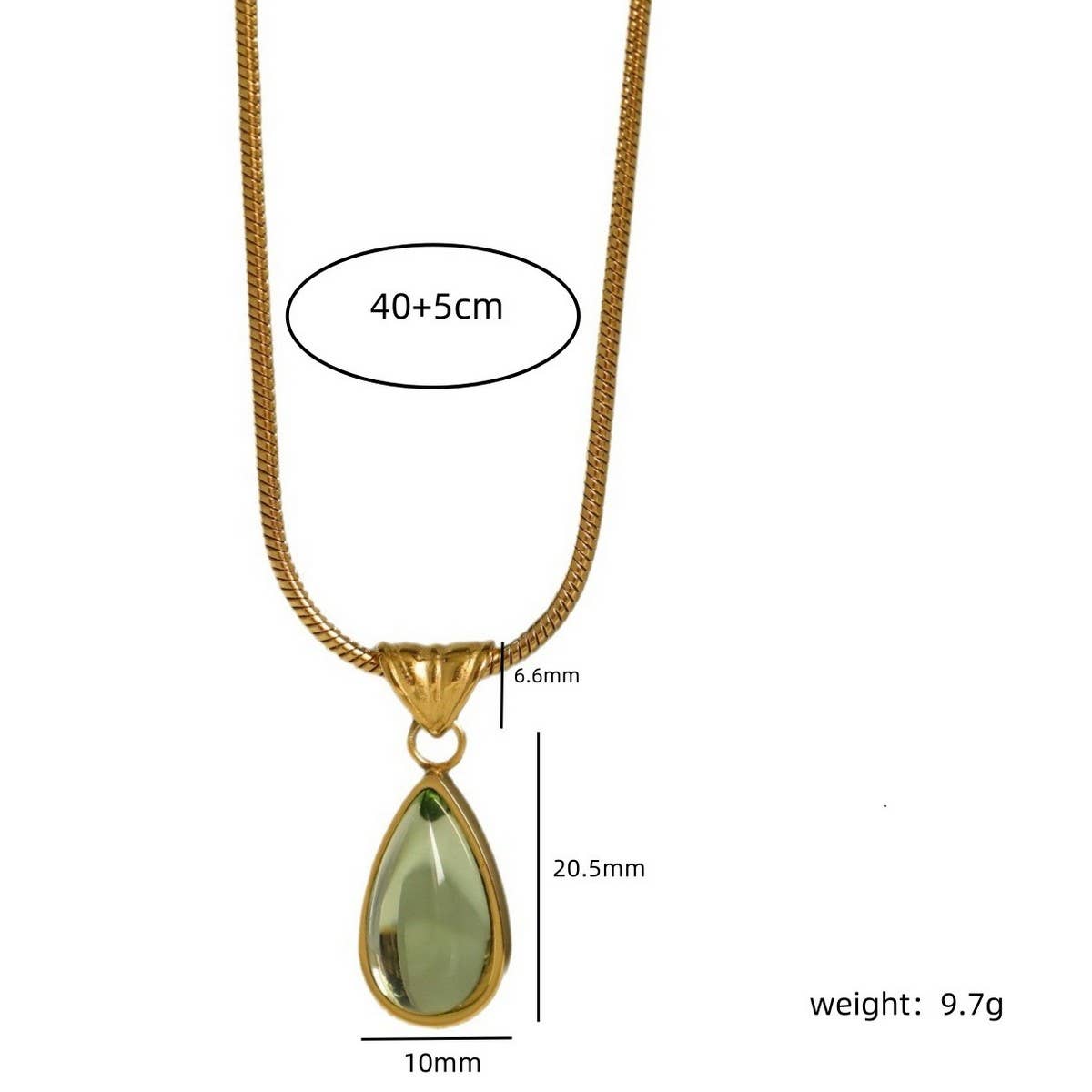Fashionable Water Drop Blue Ocean Necklace_Cwaje05660