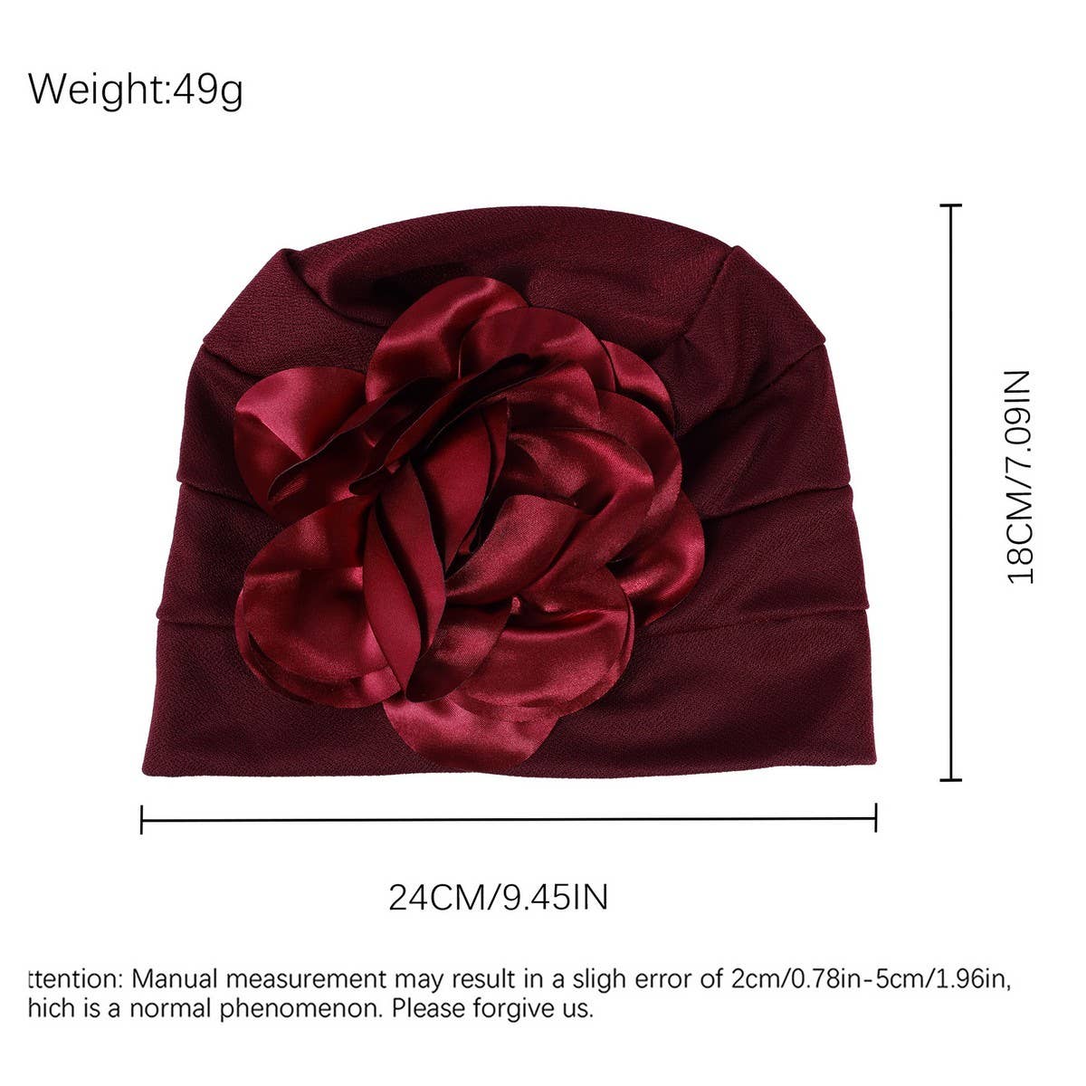 SOLID COLOR LARGE FLOWER WOMENS HEADSCARF_CWASC2450