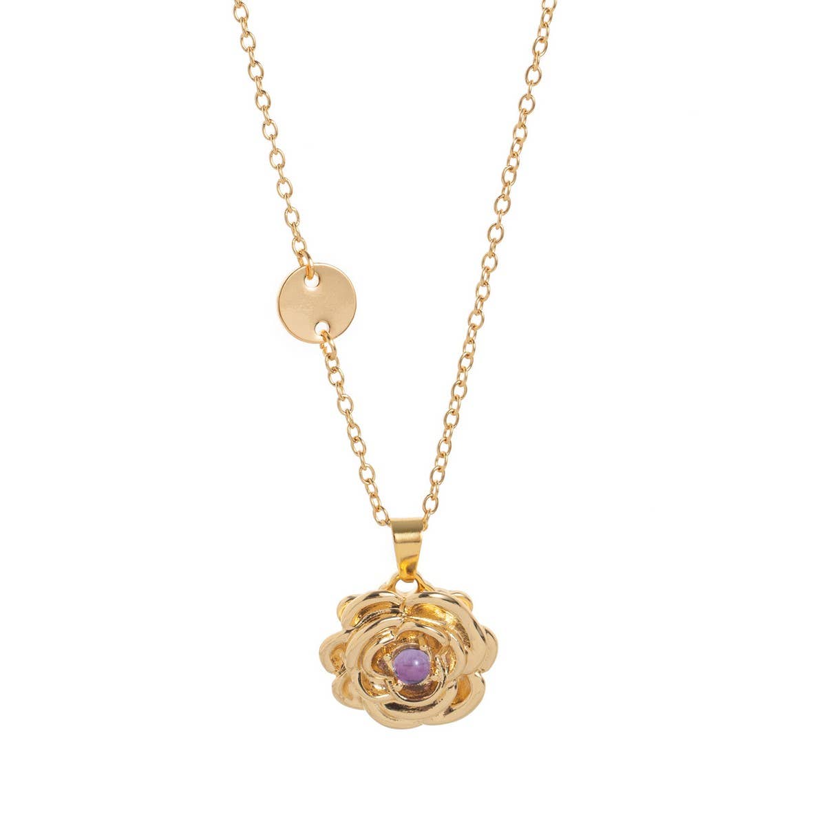 SPINNING DECEMBER FLOWER NECKLACE LUCKY BLOOM_CWMM6969