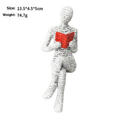 Reading Woman Resin Figurine For Home Decor_Cwmm9831