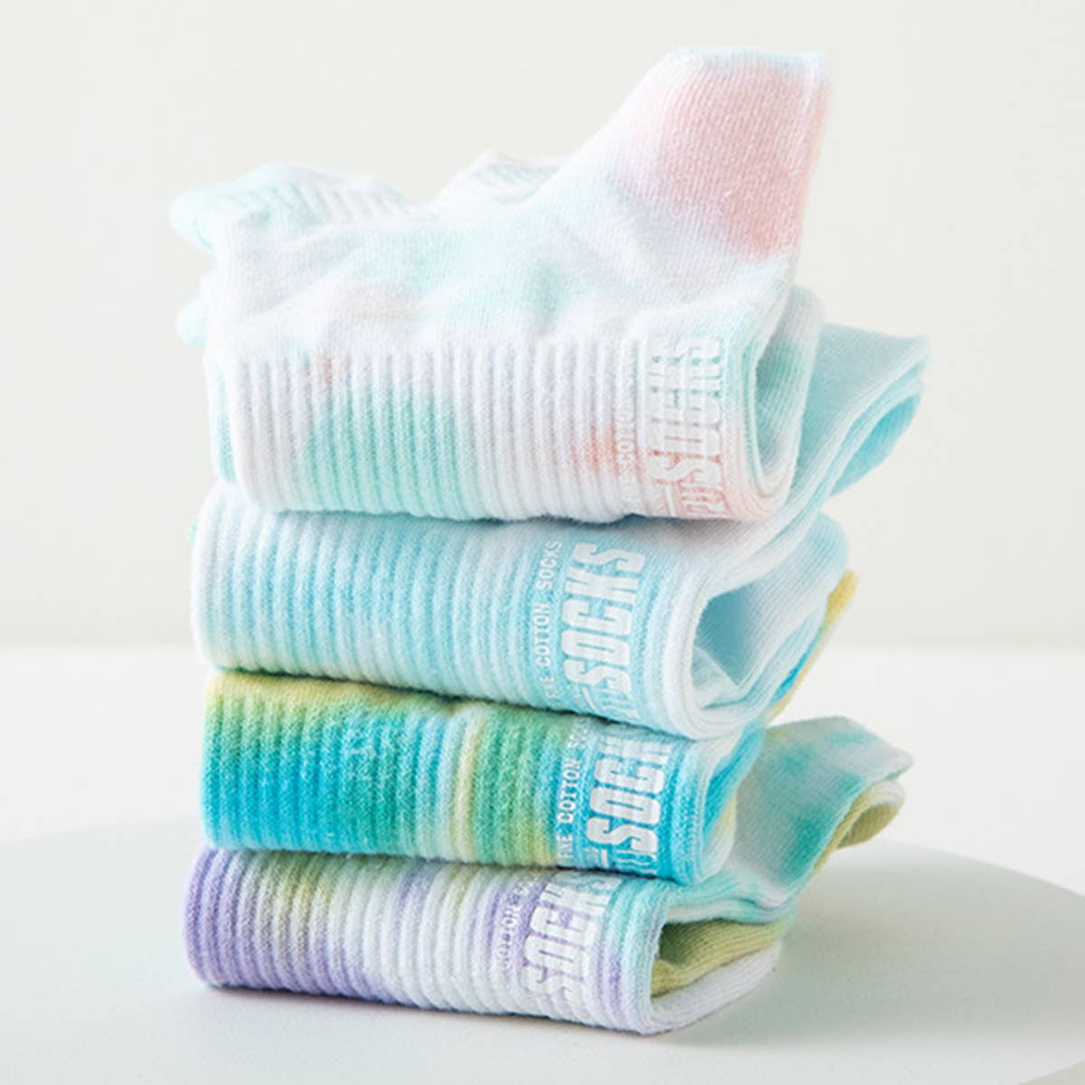 Women Tie-Dye Anti-Drop Heel Socks_Cwms0257