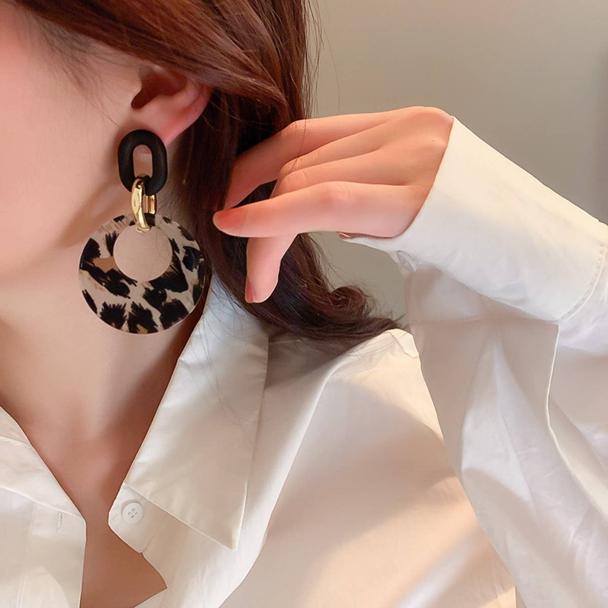 GEOMETRIC CIRCLE RETRO VERSATILE EARRINGS_CWAJE2169