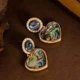 ABALONE EARRINGS WITH DIAMOND AND ZIRCONIA_CWMM4356