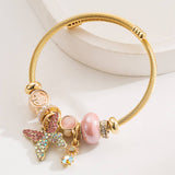 Trendy Beaded Bracelet With Butterfly Pendant_Cwmm8580