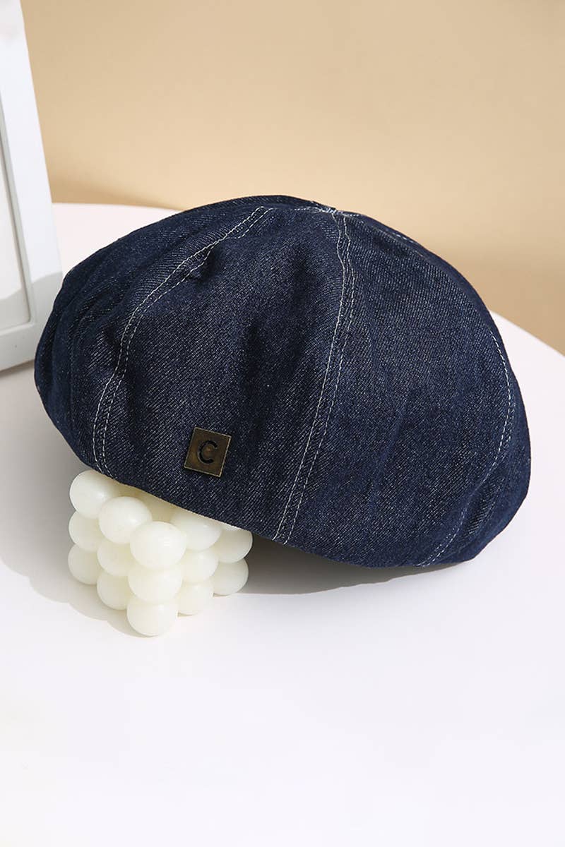 DENIM FASHION BERET CAP_CWAH0484