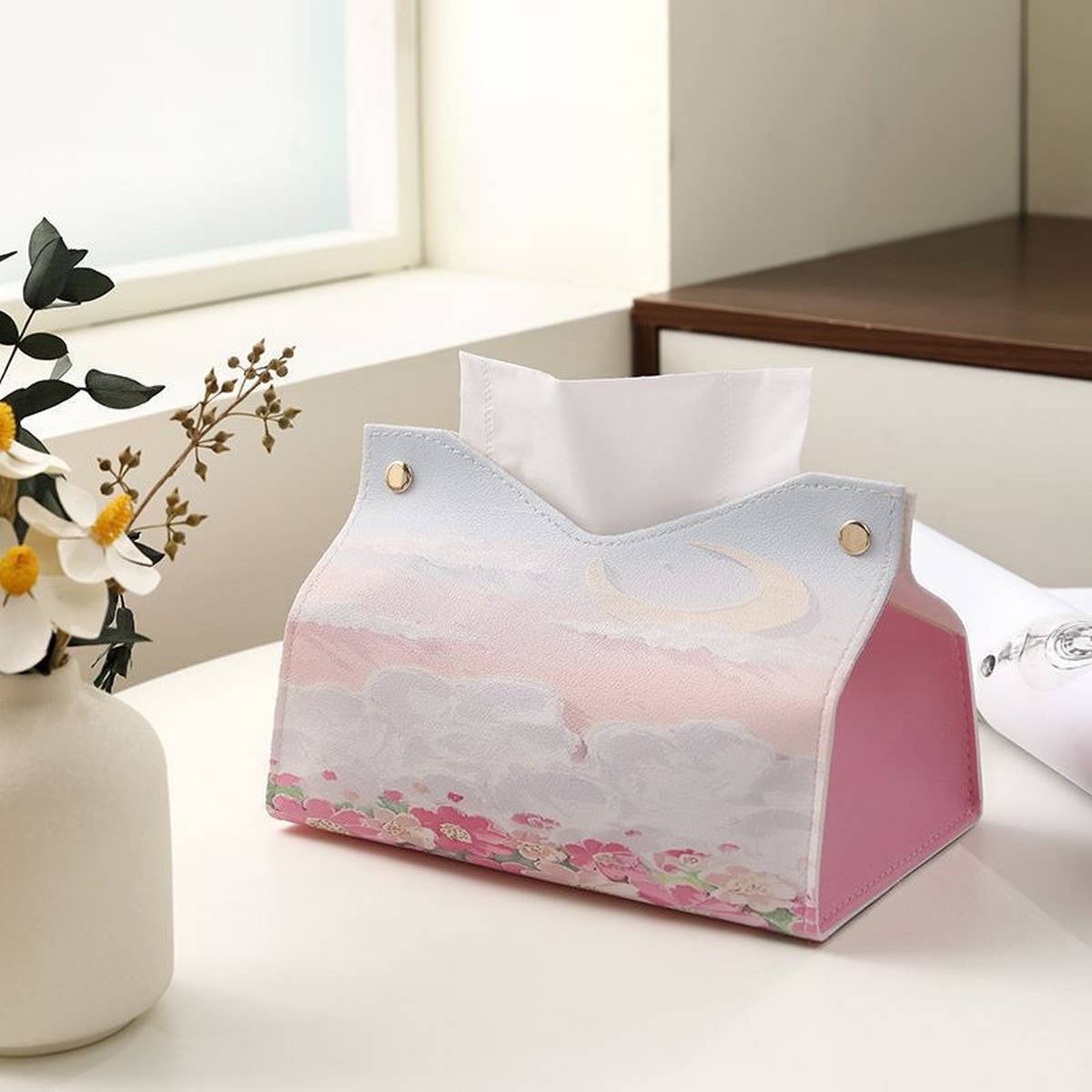 LIGHT LUXURY FOLDING OIL PAINTING STYLE TISSUE BOX_CWMM2251