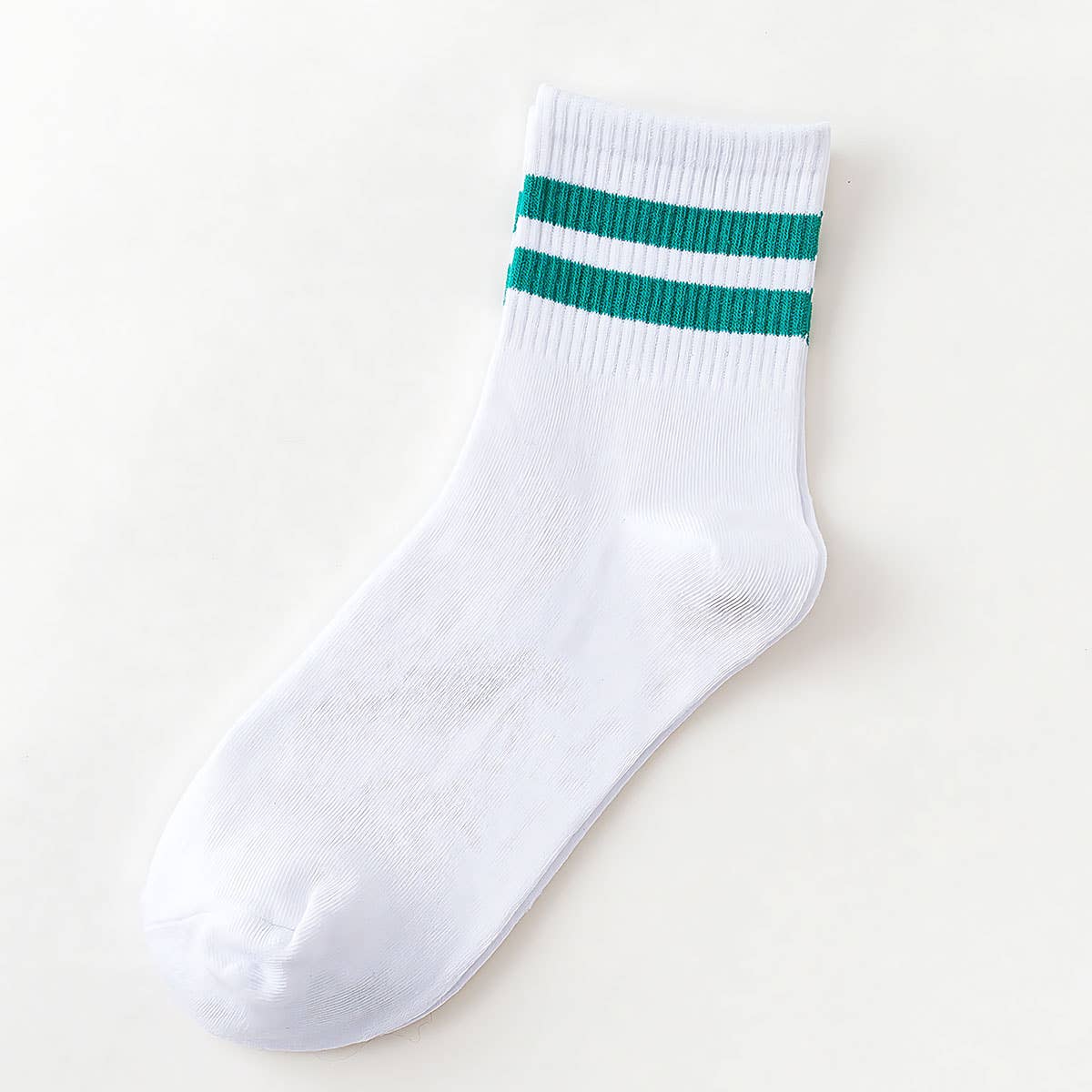 2 STRIPE COTTON MID SOCKS FOR WOMEN WHOLESALE_CWMS070
