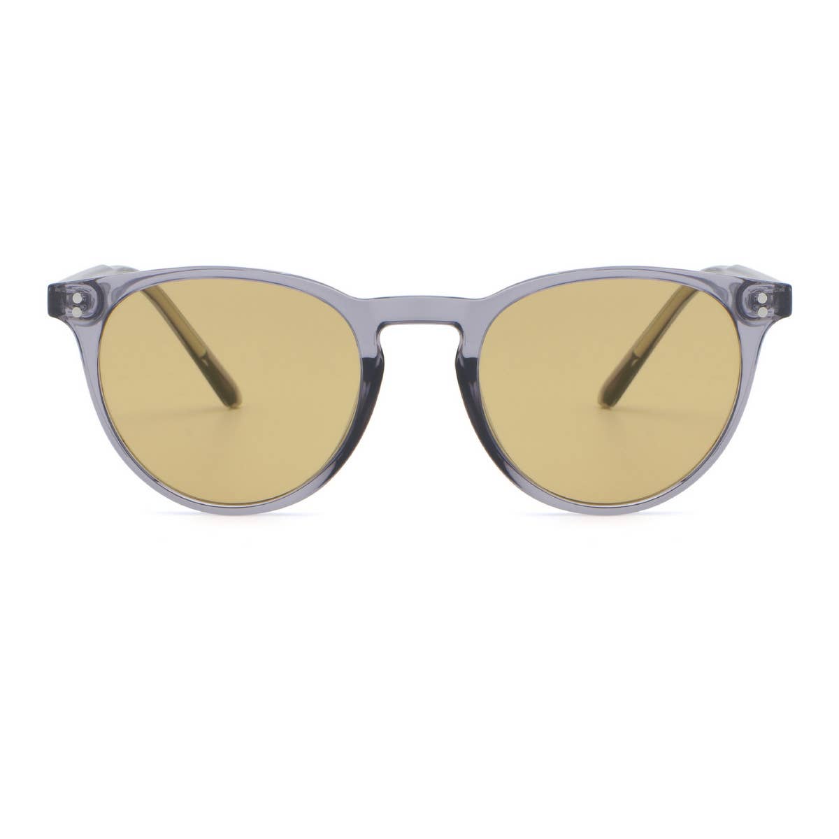 FASHIONABLE FAUX ACETATE ROUND FRAME SUNGLASSES_CWASG0506