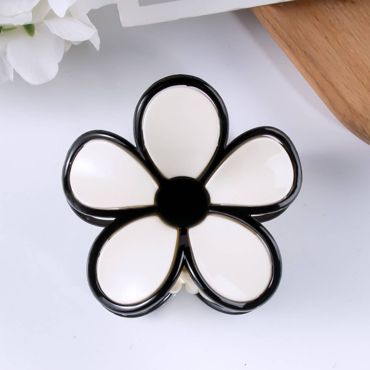 Cwaha1309_Elegant Five Petal Flowers Hair Claw Clip