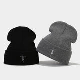 LETTER EMBROIDERY CIRCULAR HIP HOP KNITTED HAT_CWAH2088