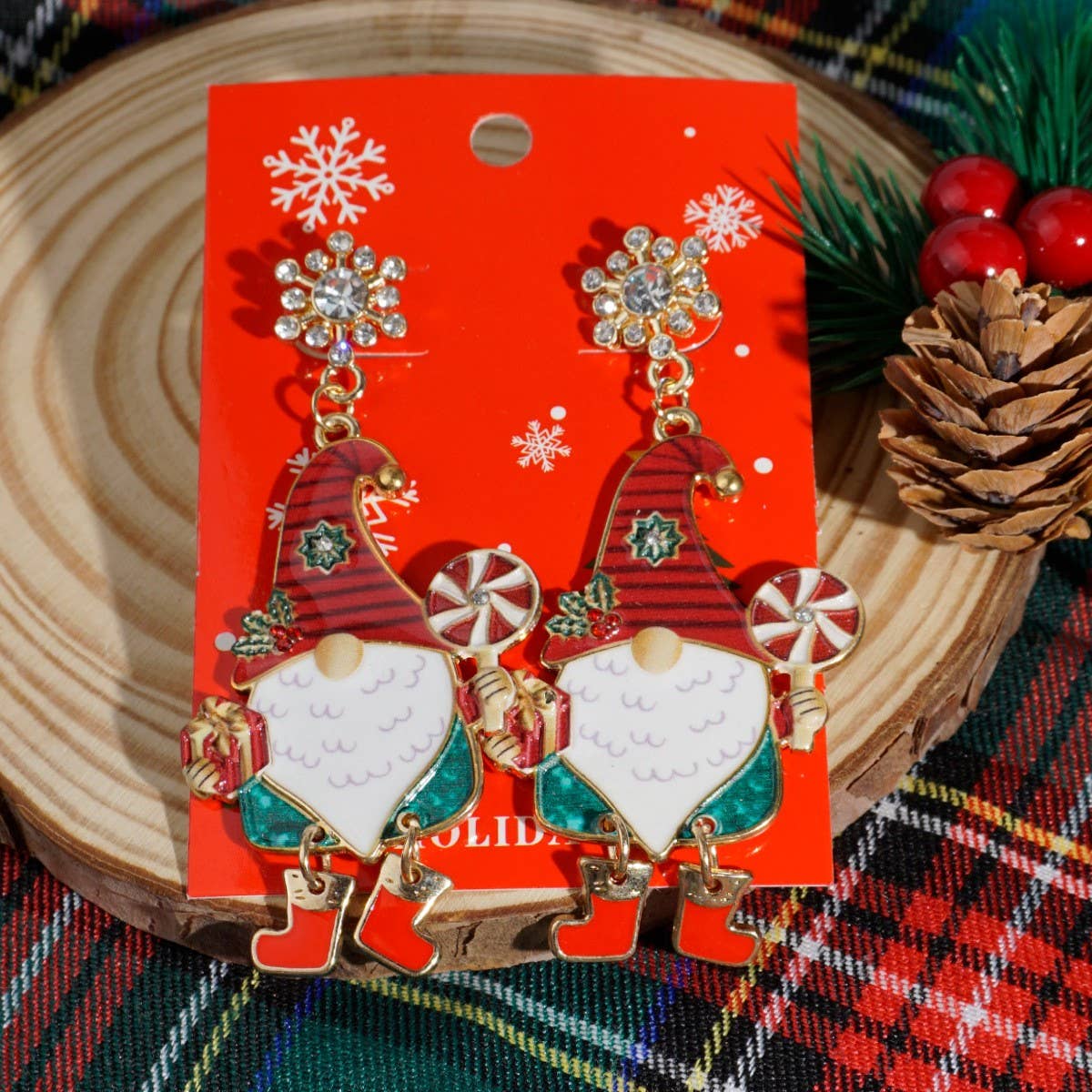 NEW CHRISTMAS CARTOON DIAMOND PENDANT EARRINGS_CWMM2608