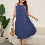 ELEGANT SLEEVELESS BEACH GETAWAY DRESS_CWDMD6045