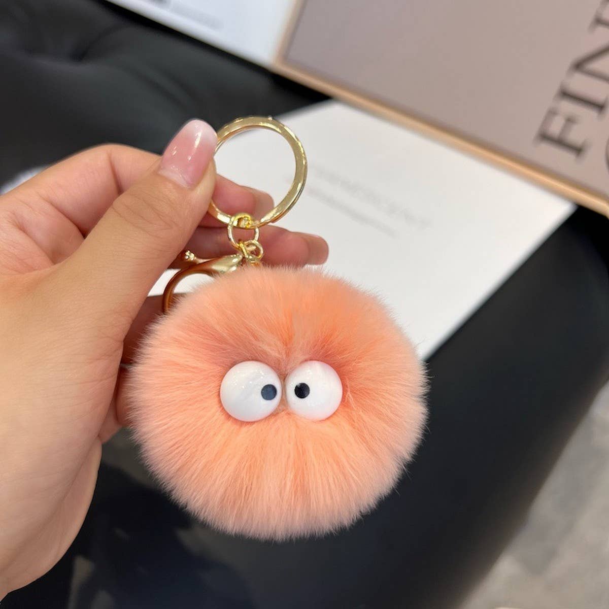 CUTE LITTLE FUR BALL CAR KEYCHAIN BAG PENDANT GIFT_CWMM2514