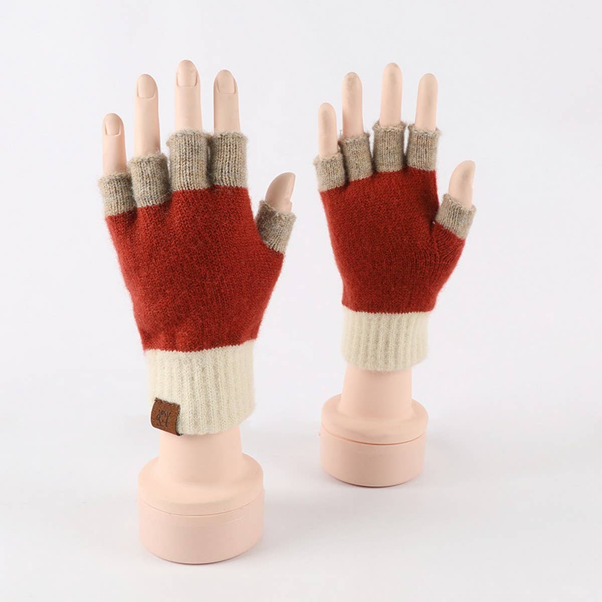 Winter Fingerless Knitted Warm Touchscreen Gloves_Cwmm2881