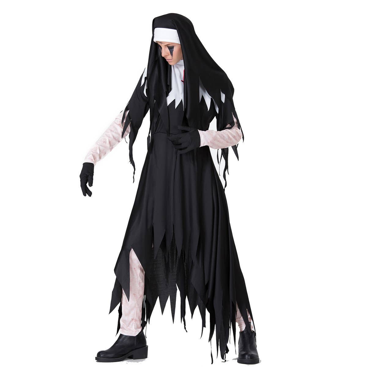 HALLOWEEN HORROR BLOODY NUN COSTUME_CWMM1528