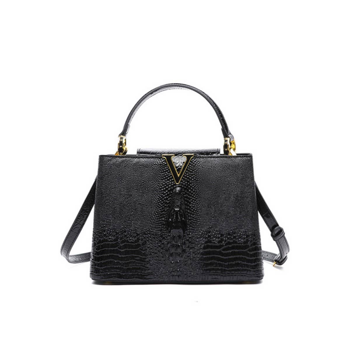 Fashionable High-End Crocodile Leather Kitten Bag_Cwab3618