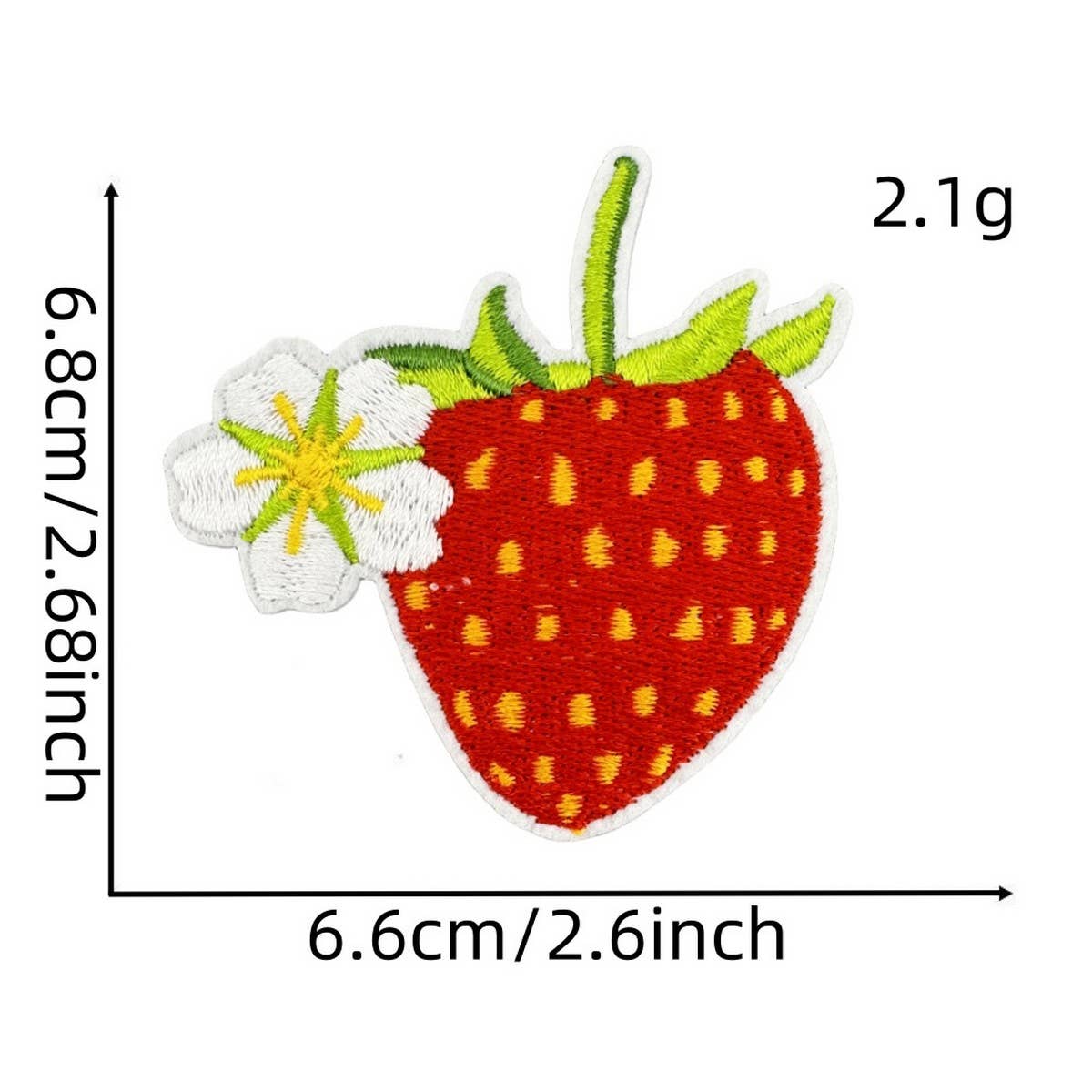 NEW PINK STRAWBERRY EMBROIDERED CLOTH PATCH_CWMM4014