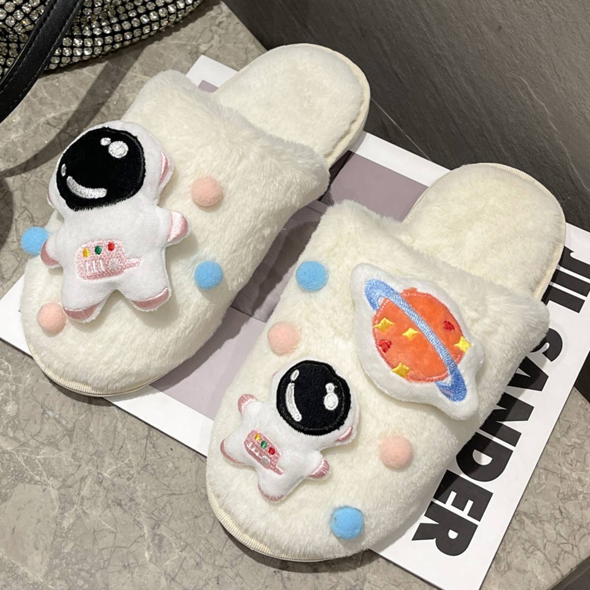CARTOON SPACE ASTRONAUT HOME COTTON SLIPPERS_CWSHS0381