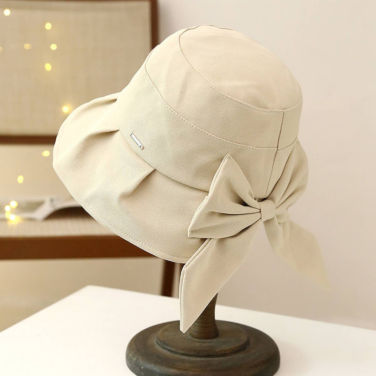 OUTDOOR UV PROTECTION BOW CASUAL BUCKET HAT_CWAB2848
