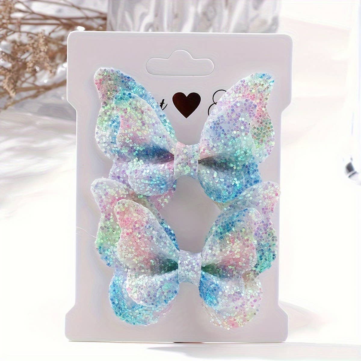 3D GRADIENT GLITTER BOW BABY HAIR CLIP_CWAHA6755