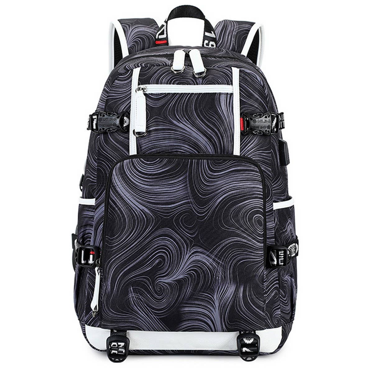 BACKPACKS FOR SCHOOL GRAFFITI PRINT TRAVEL BAG_CWAB5515