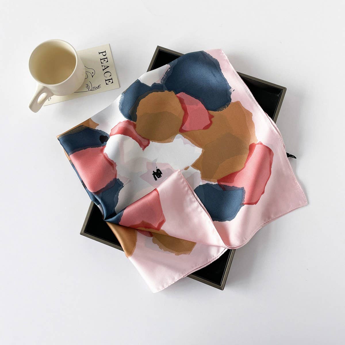 ELEGANT POLKA DOT SATIN SILK SCARF_CWASC0816