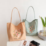 FLORAL CANVAS TOTE BAG FOR WOMEN LARGE CAPACITY_CWAB5621
