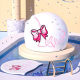 SILICONE SWIM CAP FOR LONG HAIR LARGE PRINT_CWMM6710