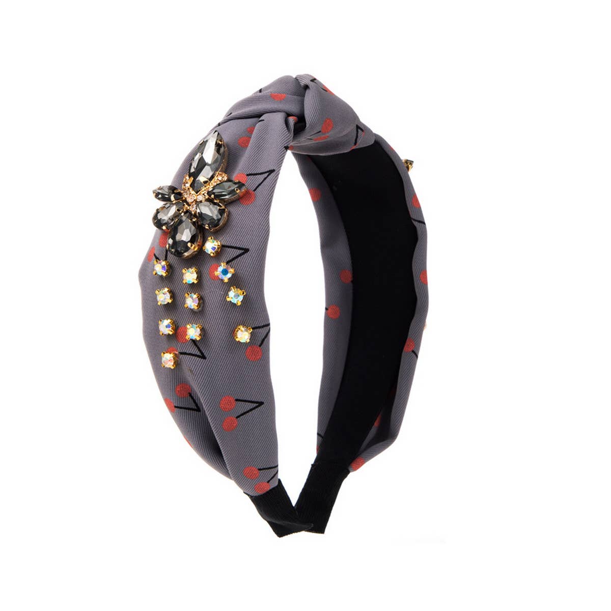 CHERRY PRINT MIDDLE KNOT HEADBAND_CWAHA2128