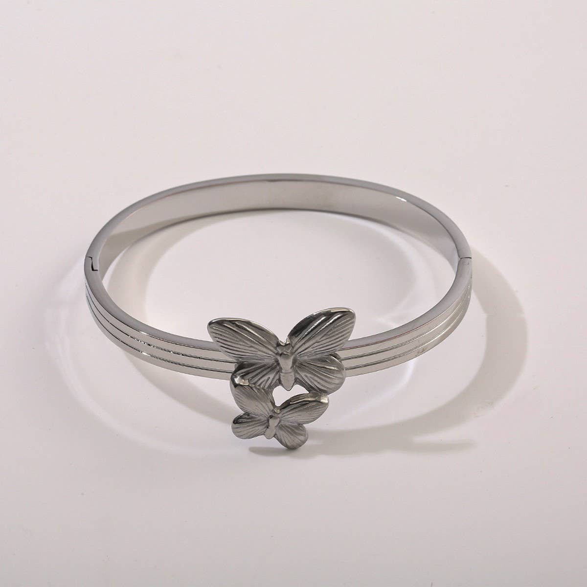 18K DOUBLE LAYER BUTTERFLY STAINLESS BRACELET_CWAJE4608